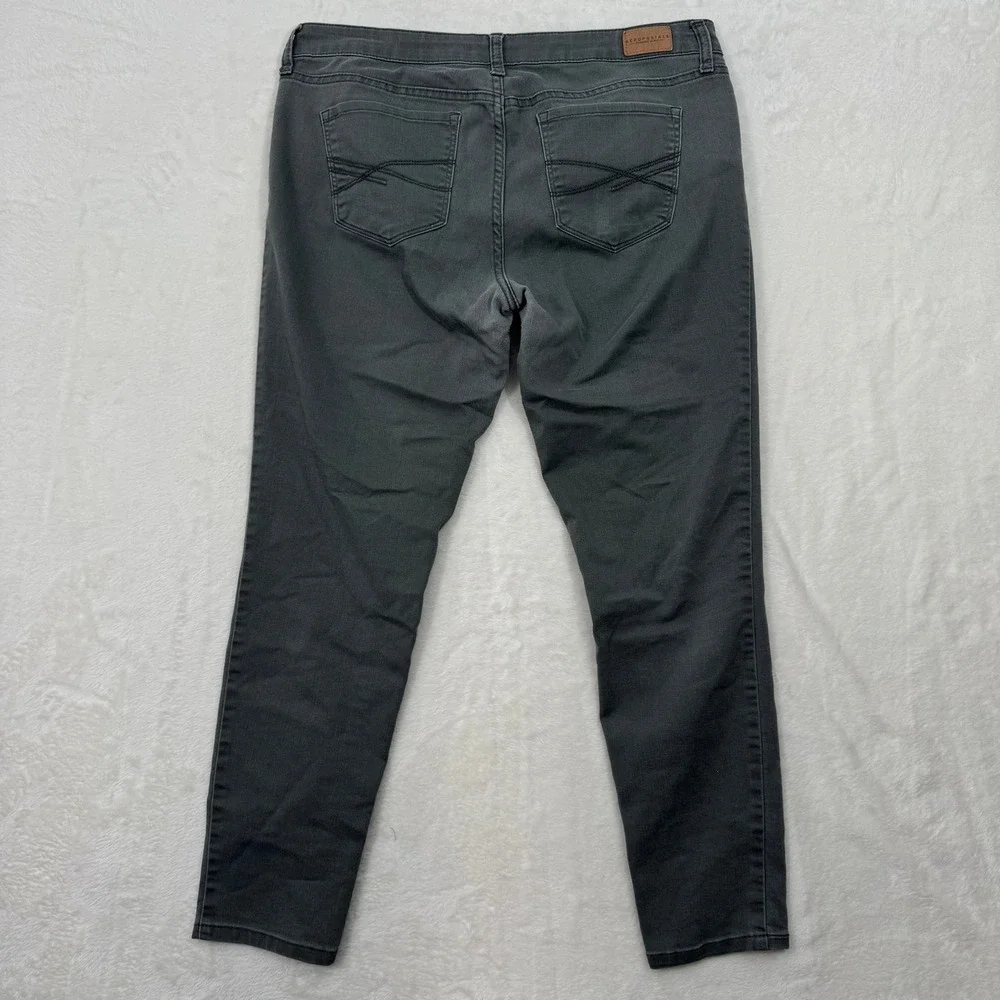 Aeropostale Jeggings Womens 12 Gray Ankle‎ Jegging Mid Rise Skinny Stretch Pants